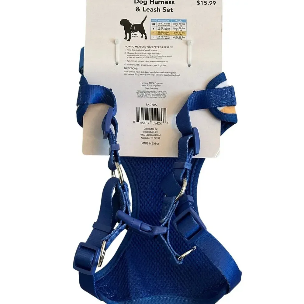 NWT‎ Buttons & Bones Celebrations Dog Harness & Leash Set Medium